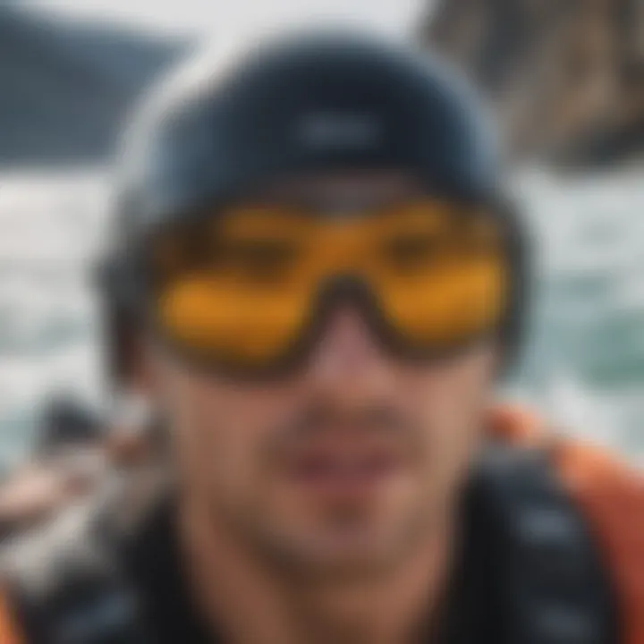 Polar One sunglasses being worn during a watersport activity