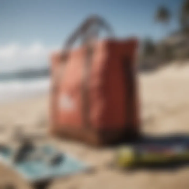 Quiksilver beach bag alongside competitive products