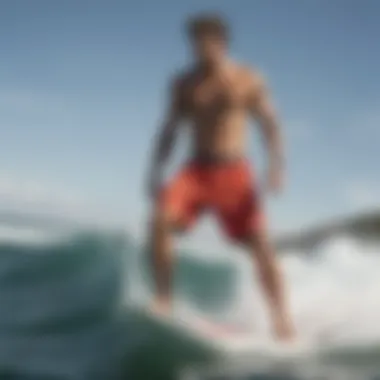 Quiksilver Union Shorts in Action on the Water Quiksilver Union shorts in a dynamic water sports environment