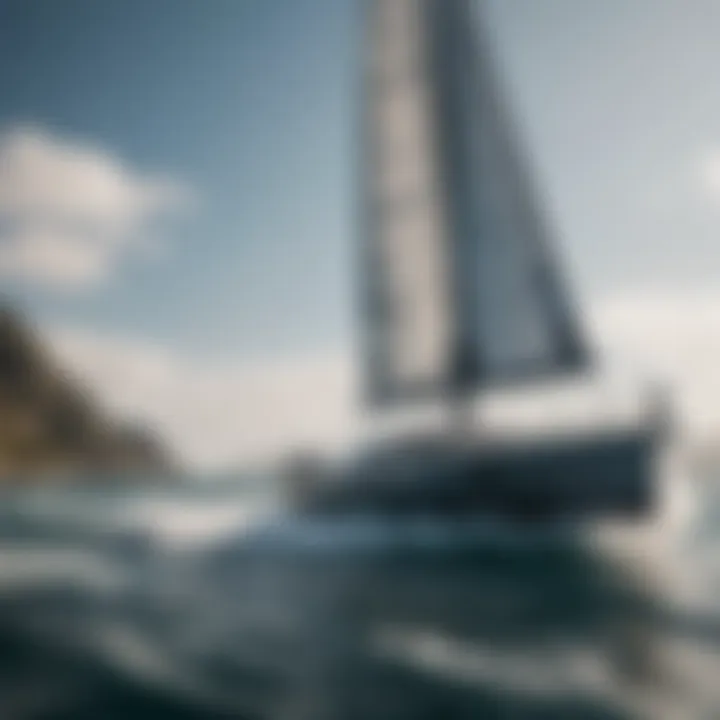 Innovative sail technology demonstrated on a racing yacht during a vibrant regatta.