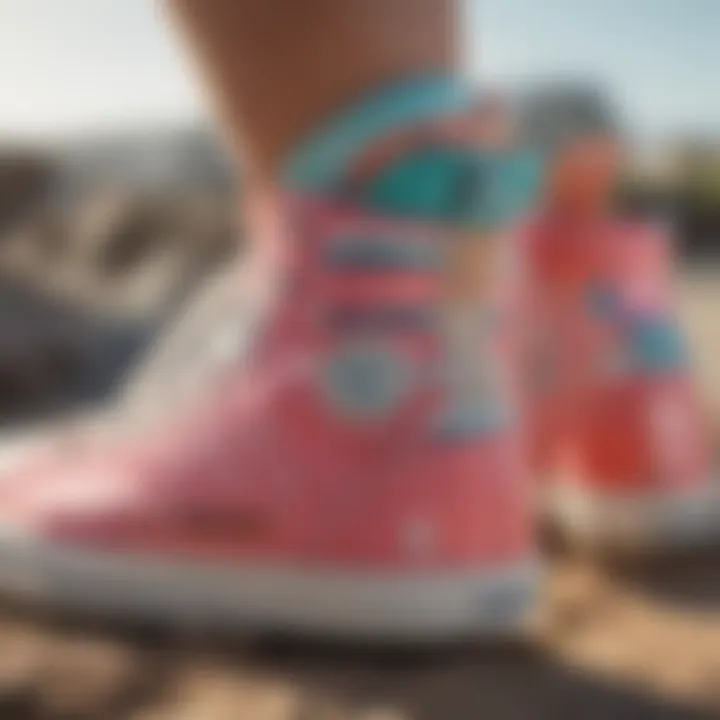 Close-up of Roxy Shoreline shoes emphasizing their design features