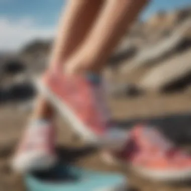 Stylish colors and patterns of Roxy Shoreline shoes displayed