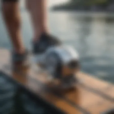 Propulsion Unveiled: The Mechanics of Foil Boards Close-up of the technology behind a foil board's propulsion system