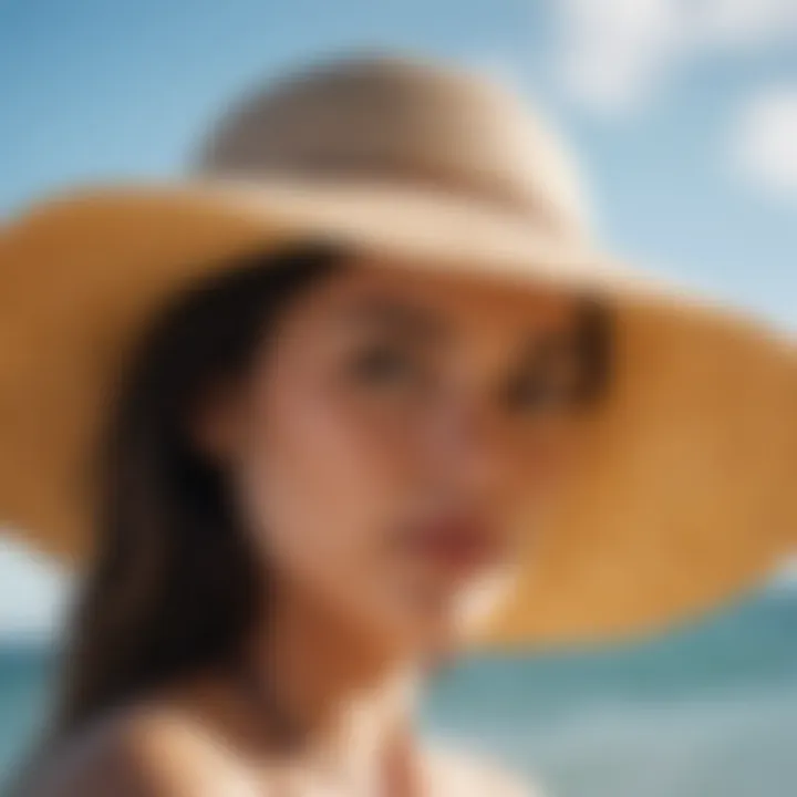 Close-up of Shelta sun hat materials showcasing durability