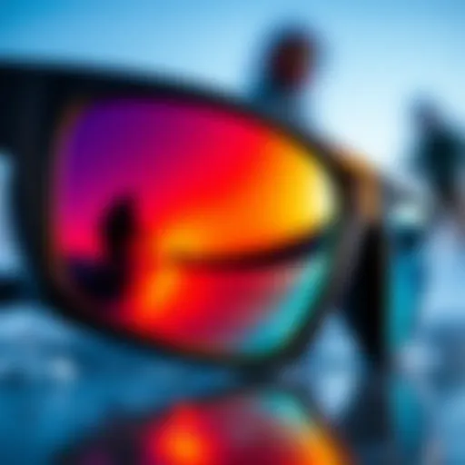 Close-up of Smith Eastbank Chromapop sunglasses showcasing lens technology