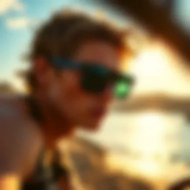 Smith Eastbank Chromapop sunglasses with a scenic watersport backdrop