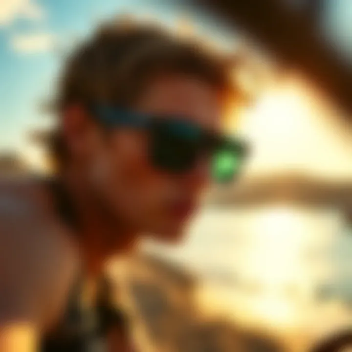 Smith Eastbank Chromapop sunglasses with a scenic watersport backdrop