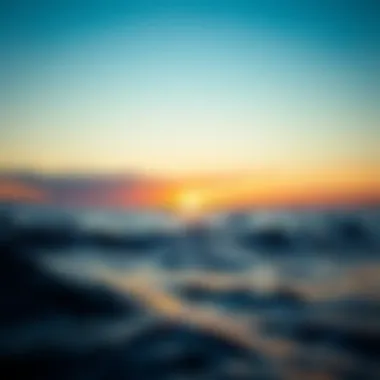 Peaceful Sunset Over Ocean Peaceful sunset over the ocean with gentle waves