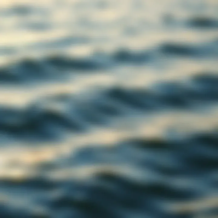 Soft Ocean Ripples Soft ripples on the ocean surface reflecting the sky