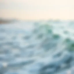 Tranquil ocean waves lapping against a serene shore