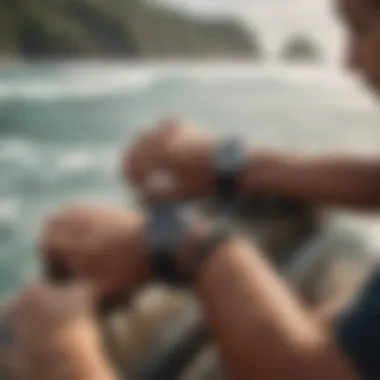 Surfers discussing gear while wearing their favorite watches