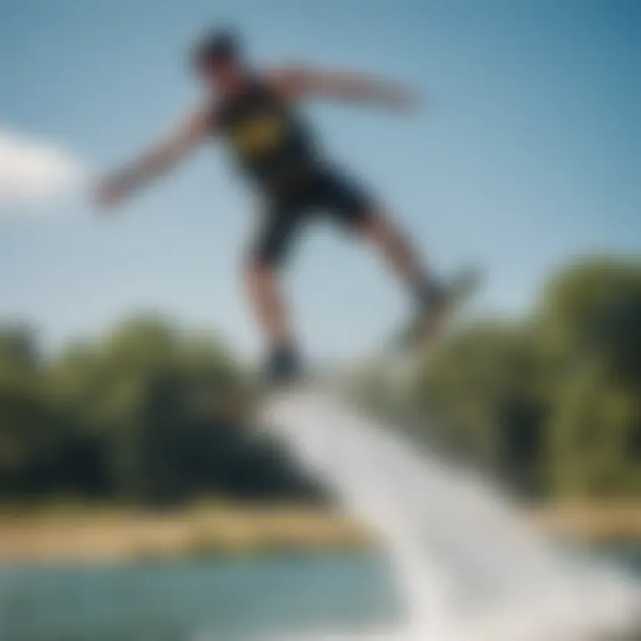 A vibrant wakeboarding competition event