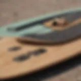 Close-up view of longboard riser pads showcasing different designs and materials