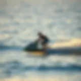A sleek motorized surfboard gliding over the water