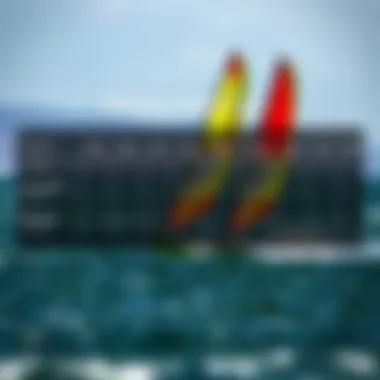 Performance comparison chart for different types of used wing foils