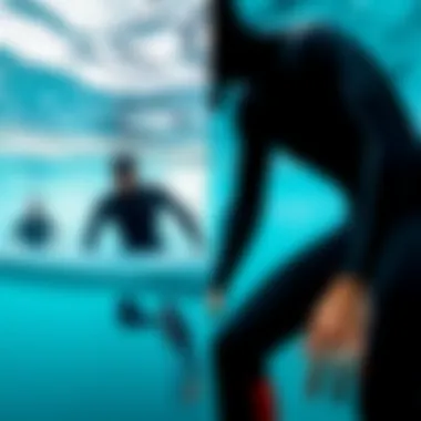 Comparative Analysis of Wetsuit Types Side-by-side comparison of vector wetsuits and traditional wetsuits in aquatic environments