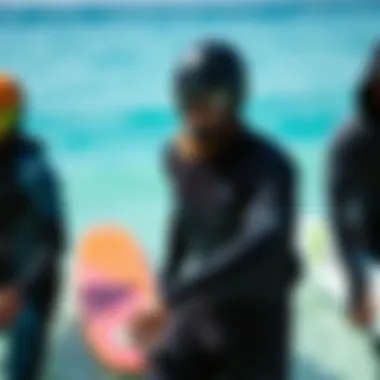 Innovative Materials in Vector Wetsuits Close-up view of advanced material technology in vector wetsuits