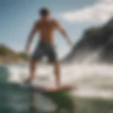 Action shot of watersport enthusiasts wearing Volcom Stoney boardshorts