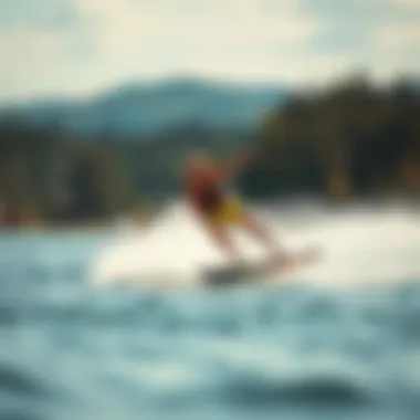 Wakeboarding Rush: A Leap Into Adventure Exciting wakeboarding action on a lake