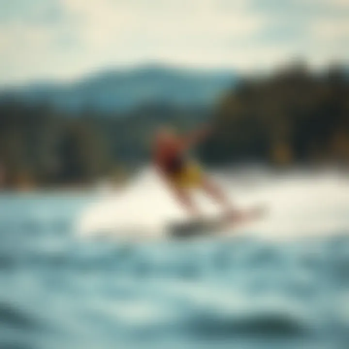 Wakeboarding Rush: A Leap Into Adventure Exciting wakeboarding action on a lake
